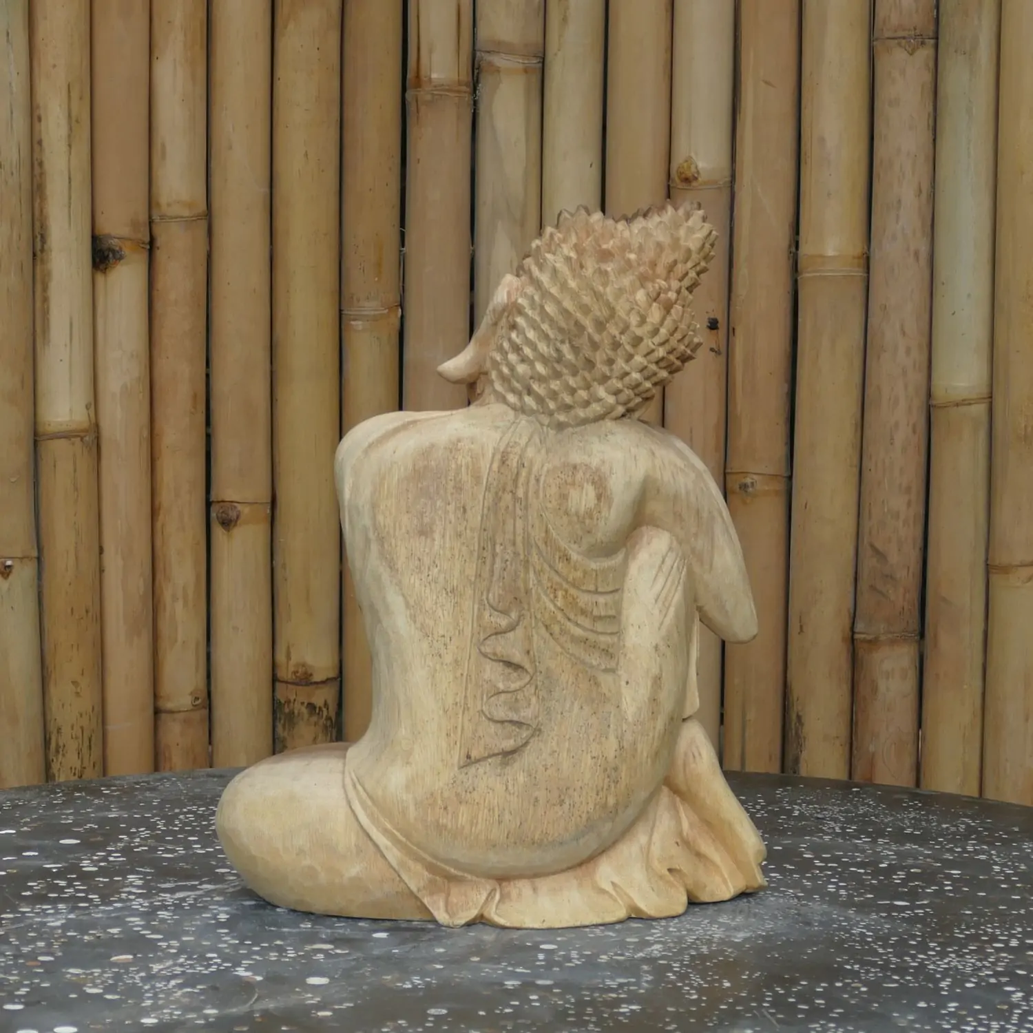  Product image 9 of the product “2 set buddha relax made from suar wood, 40cm Height ”